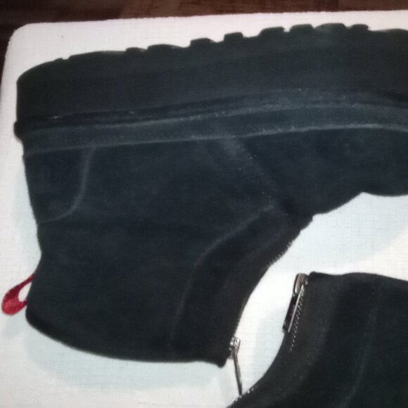 UGG Neumal Platform Zip Suede Ankle Boots Women’s Size 8 - Picture 3 of 16
